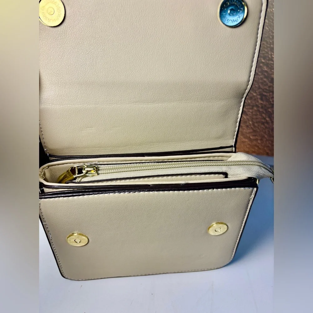 Chic Two-Tone Mini Satchel - Top Handle & Crossbody - Picture 8 of 16